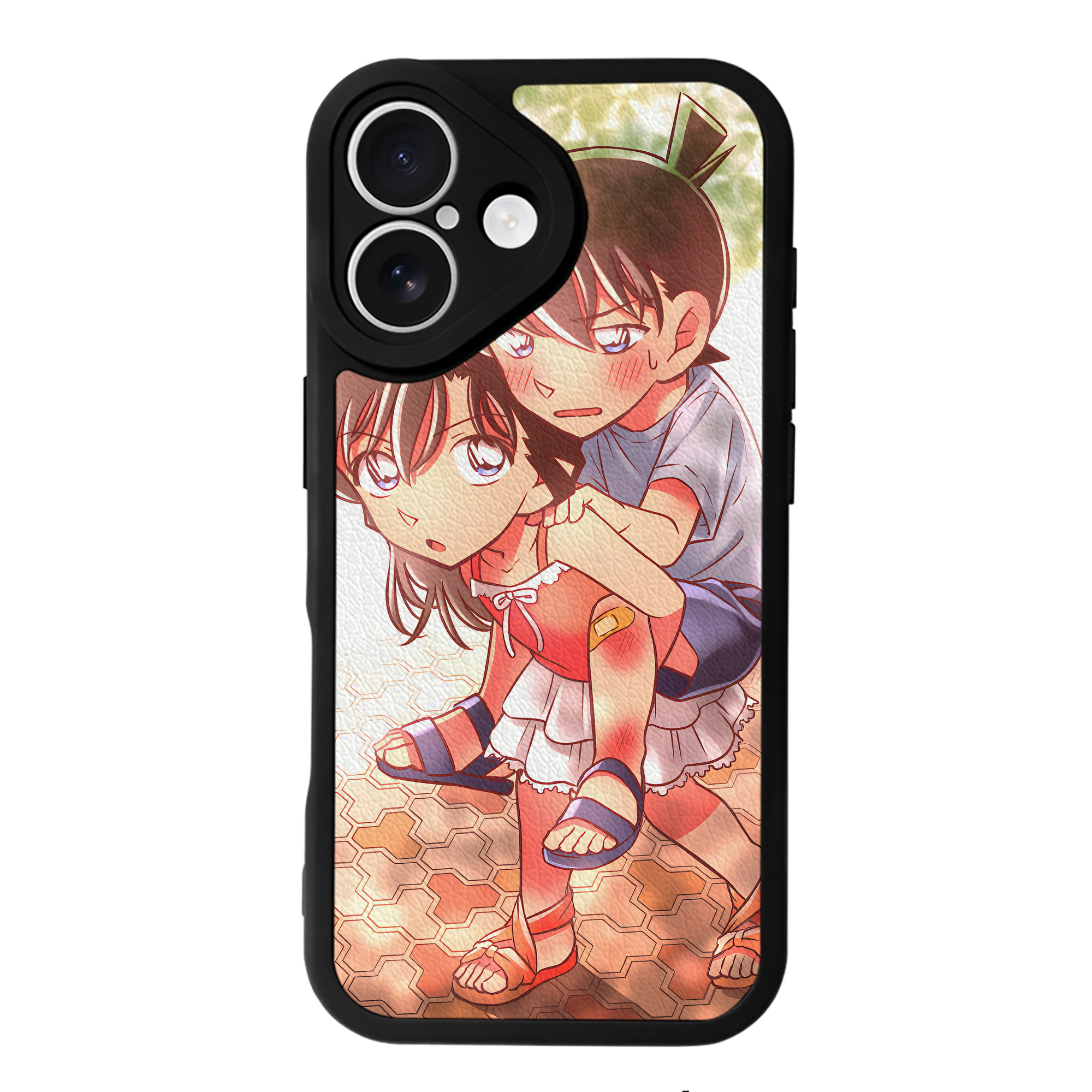 （画像用） 名探偵コナン Detective Conan 【iPhone 16シリーズ対応】シリコンスマホケース（レザー調） 材質：シリコン
